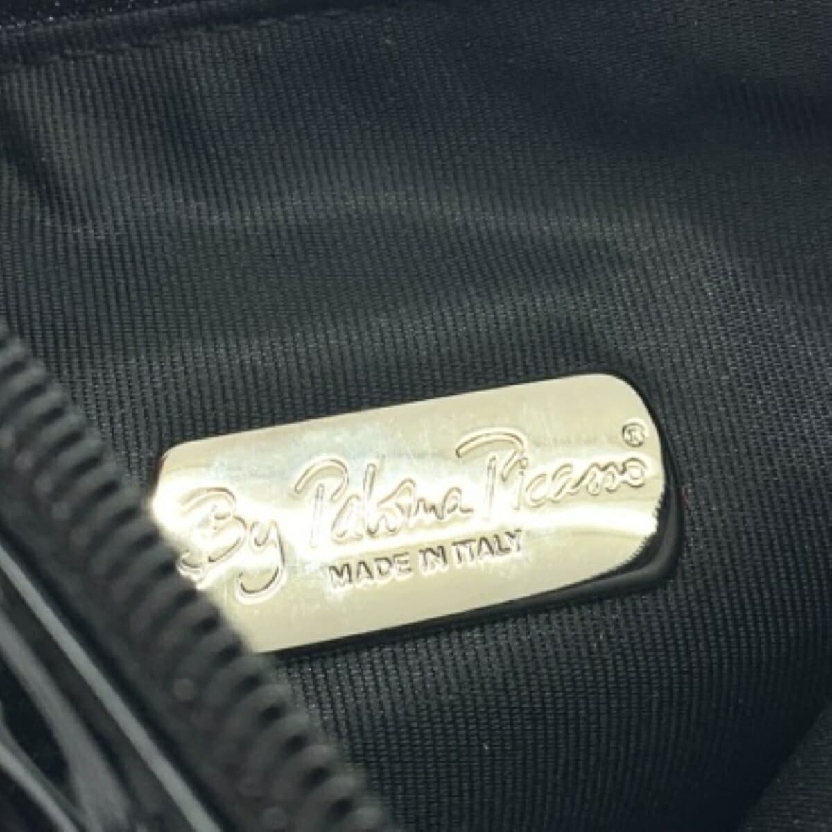 Paloma Picaso Mini Clutch Bag Kiss Logo / Enamel-like / PVC Black Ladies 6