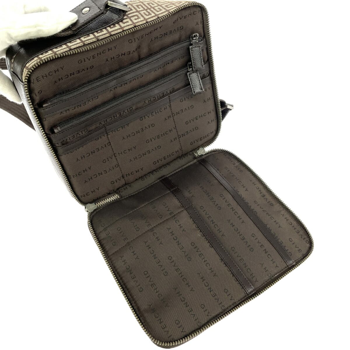 GIVENCHY Jivanshi Crossbody Bag 4G Logo All-over Logo Canvas Vintage Beige Unisex 7