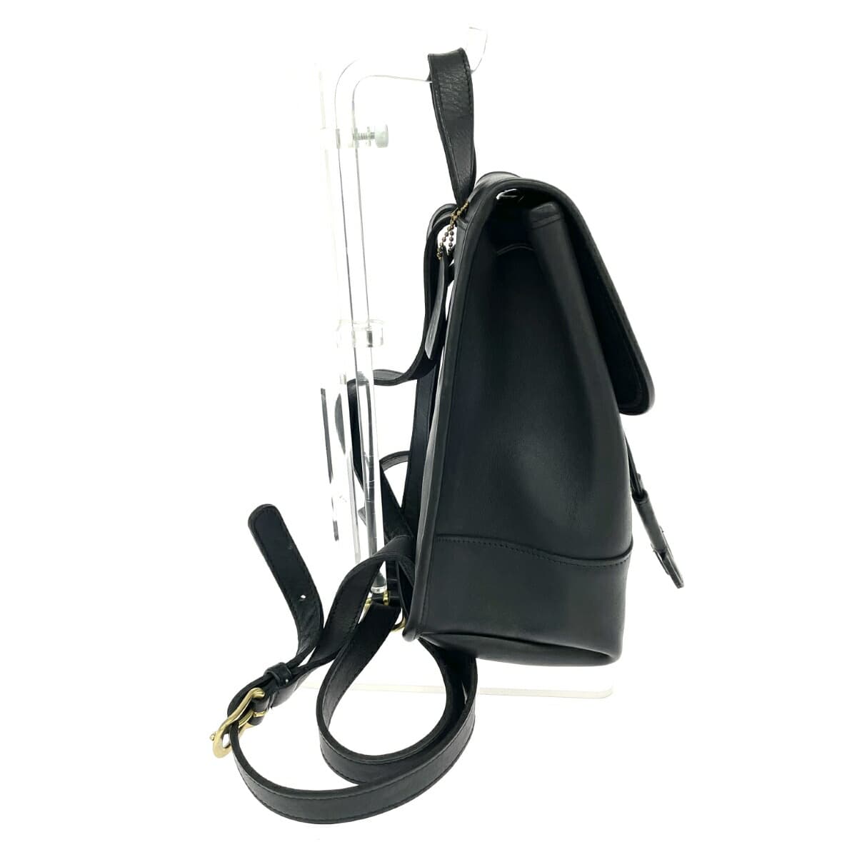 COACH Coach Old Coach Mini Backpack Made in USA Grab Tan Leather Black 9960 Turn Lock Black Ladies 2