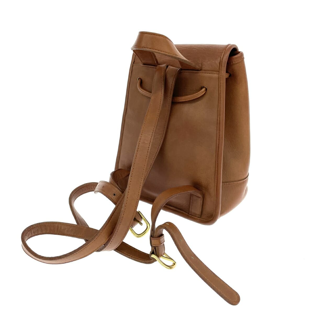 COACH Old Coach Mini Backpack Made in USA Grab Tan Leather 9960 Turn Lock Brown Ladies 3
