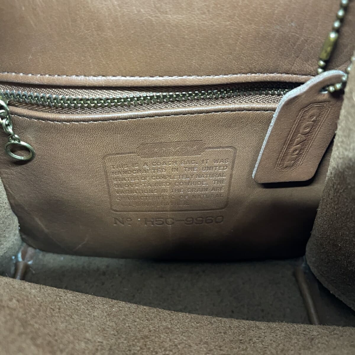 COACH Old Coach Mini Backpack Made in USA Grab Tan Leather 9960 Turn Lock Brown Ladies 7