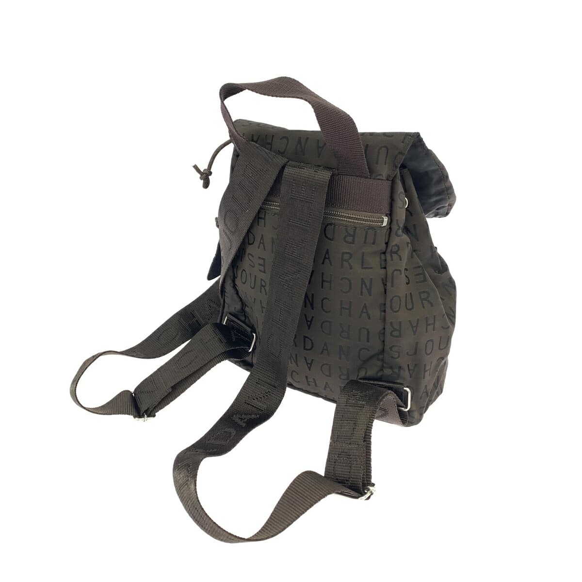 CHARLES JOURDAN Mini Drawstring Backpack Good Condition Mistral/Nylon Brown Ladies 3