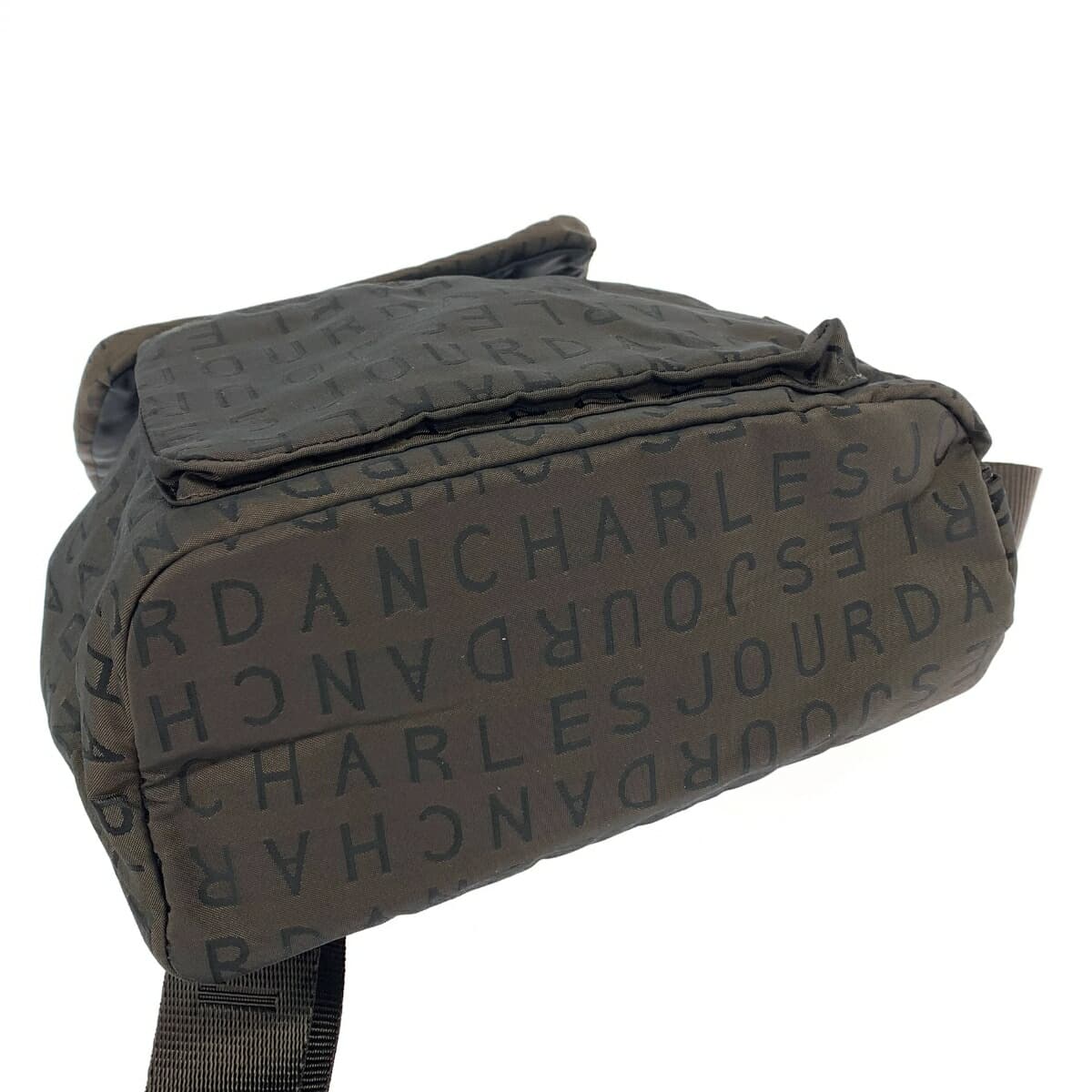 CHARLES JOURDAN Mini Drawstring Backpack Good Condition Mistral/Nylon Brown Ladies 4