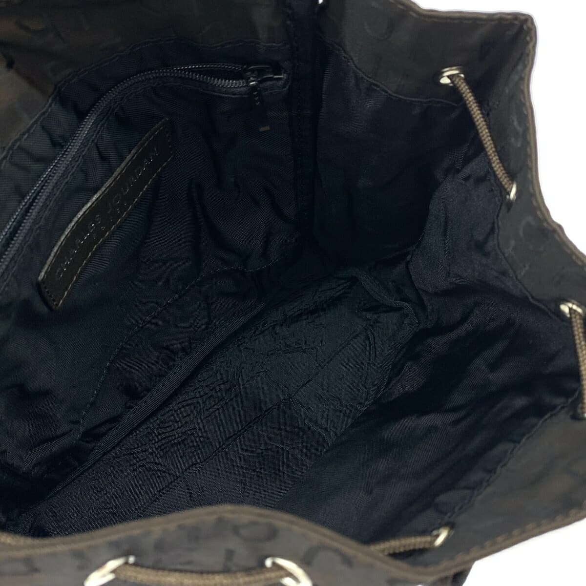 CHARLES JOURDAN Mini Drawstring Backpack Good Condition Mistral/Nylon Brown Ladies 5