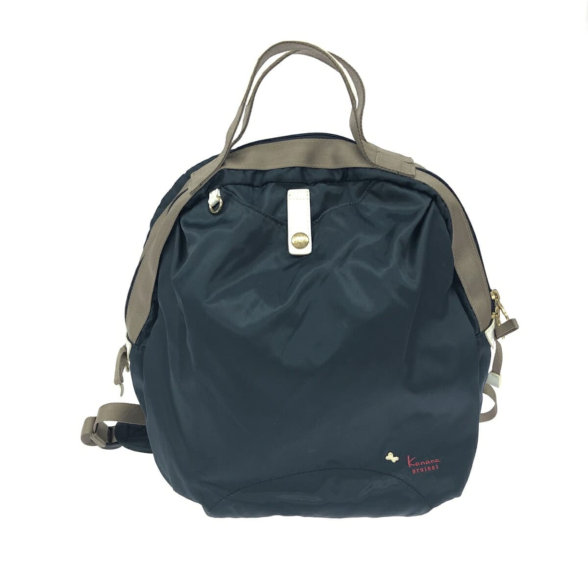 Kanana Project Backpack Logo Nylon Navy Women's