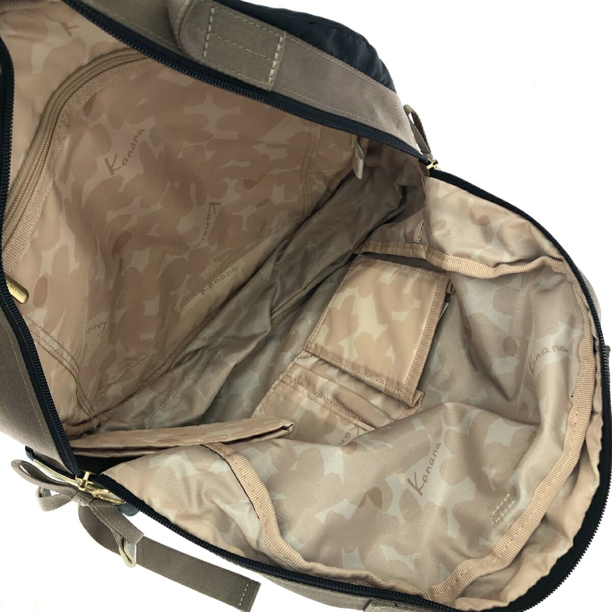 Kanana Project Backpack Logo Nylon Navy Women's 6