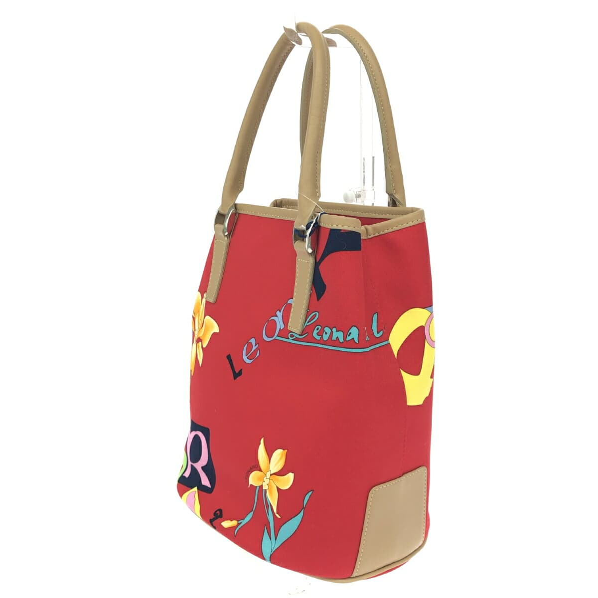 LEONARD Leonard Leonard Sports/Tote Bag Unused Item Logo/Floral Pattern/Nylon Red Women's 3