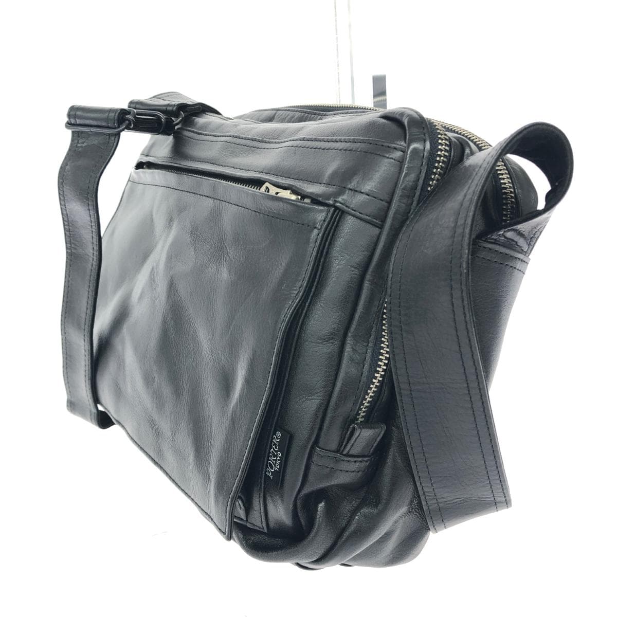 PORTER Shoulder Bag / Square Leather Black Unisex 3