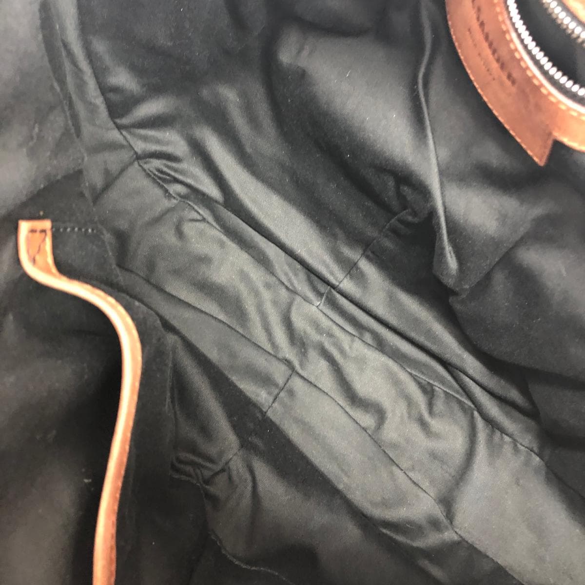 JIL SANDER Handbag Nylon × Leather Black/Brown Men's 4