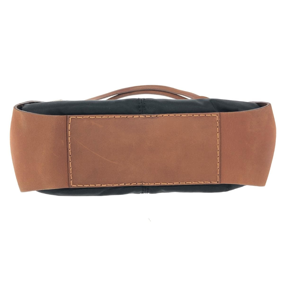 JIL SANDER Handbag Nylon × Leather Black/Brown Men's 6