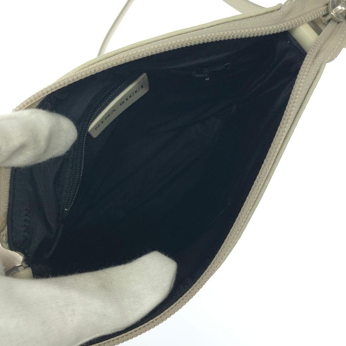 NINA RICCI Mini Shoulder Bag Leather White Women's 6