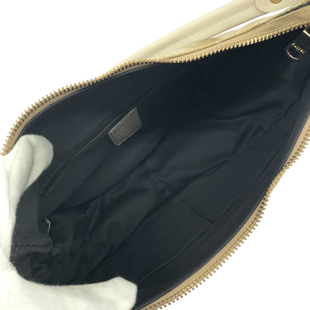 Russet 2WAY bag in excellent condition, monogram nylon, beige, for ladies 6