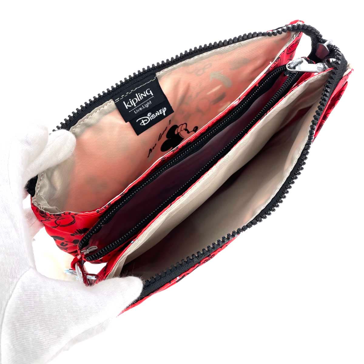 KIPLING Shoulder Bag / Disney Collaboration Mickey Pattern Red Ladies 4