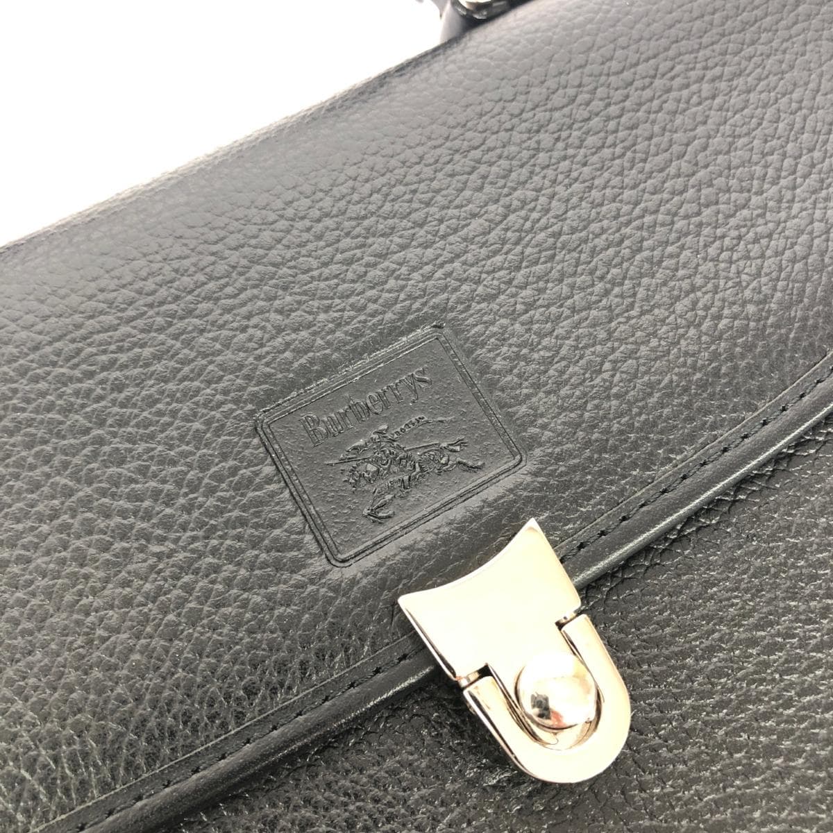 Burberry's 2WAY Bag Shadow Horse Logo/Leather Black Ladies 6