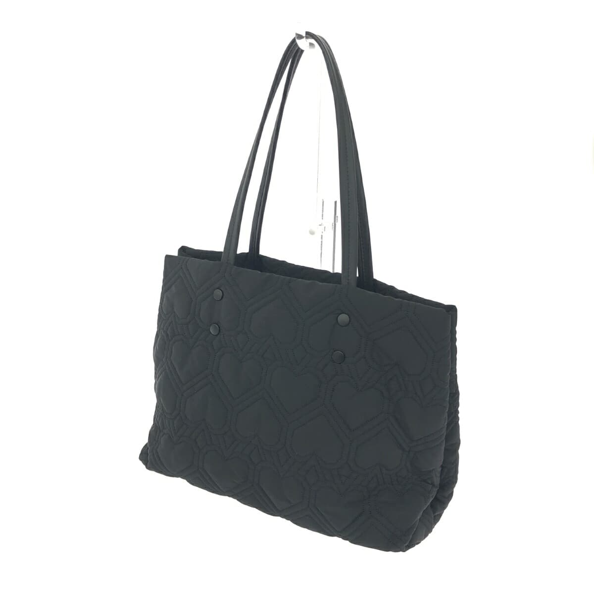 Kate Spade Handbag Heart Quilting Nylon Black Ladies 3