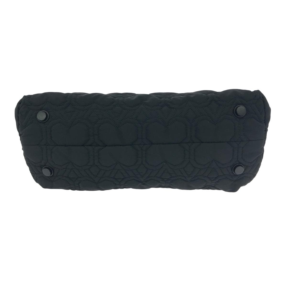 Kate Spade Handbag Heart Quilting Nylon Black Ladies 5