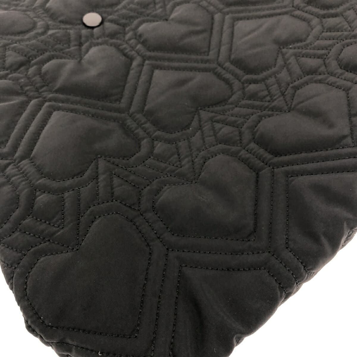 Kate Spade Handbag Heart Quilting Nylon Black Ladies 8