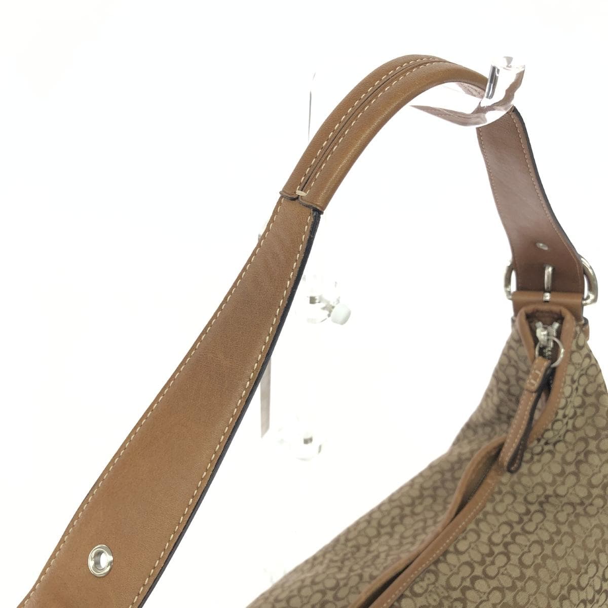 COACH Coach One Shoulder Bag Good Condition Mini Signature Canvas × Leather Beige Ladies 4