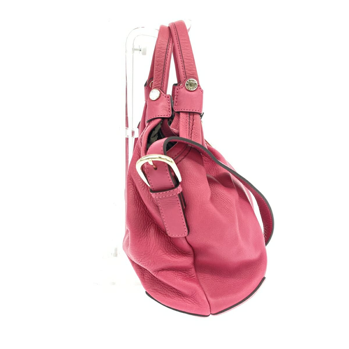 PELLE BORSA 2WAY Bag Leather Pink Women's 2