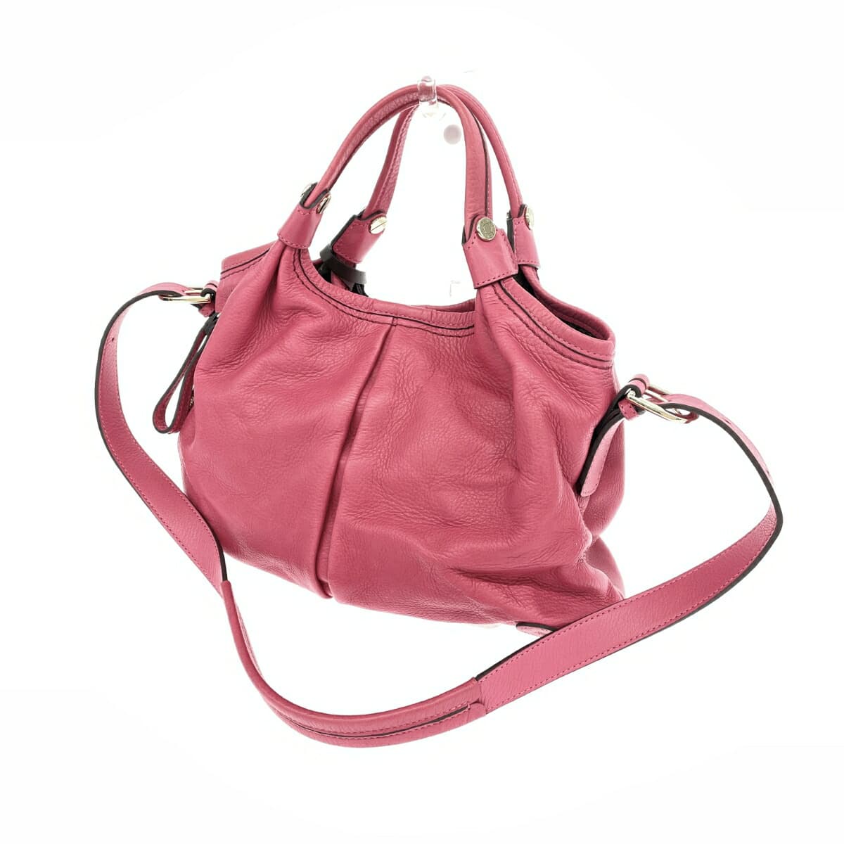 PELLE BORSA 2WAY Bag Leather Pink Women's 3