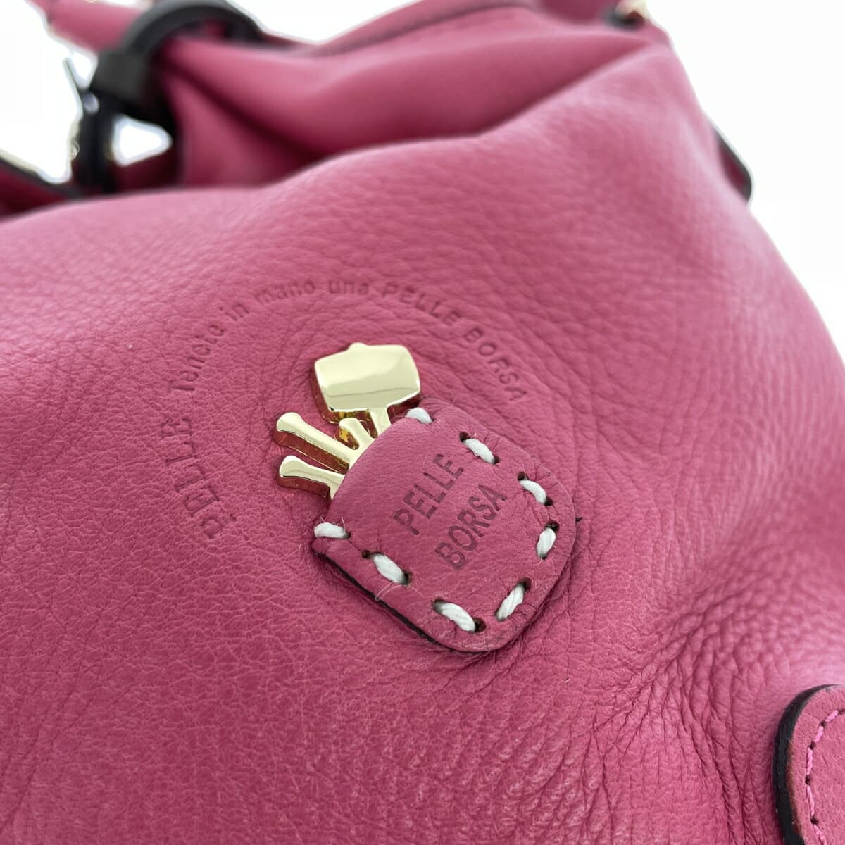 PELLE BORSA 2WAY Bag Leather Pink Women's 6