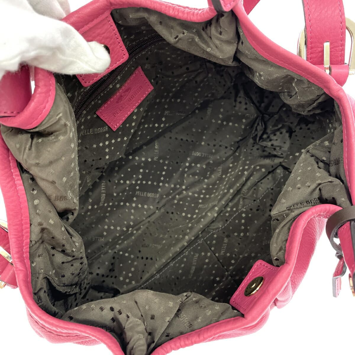 PELLE BORSA 2WAY Bag Leather Pink Women's 7