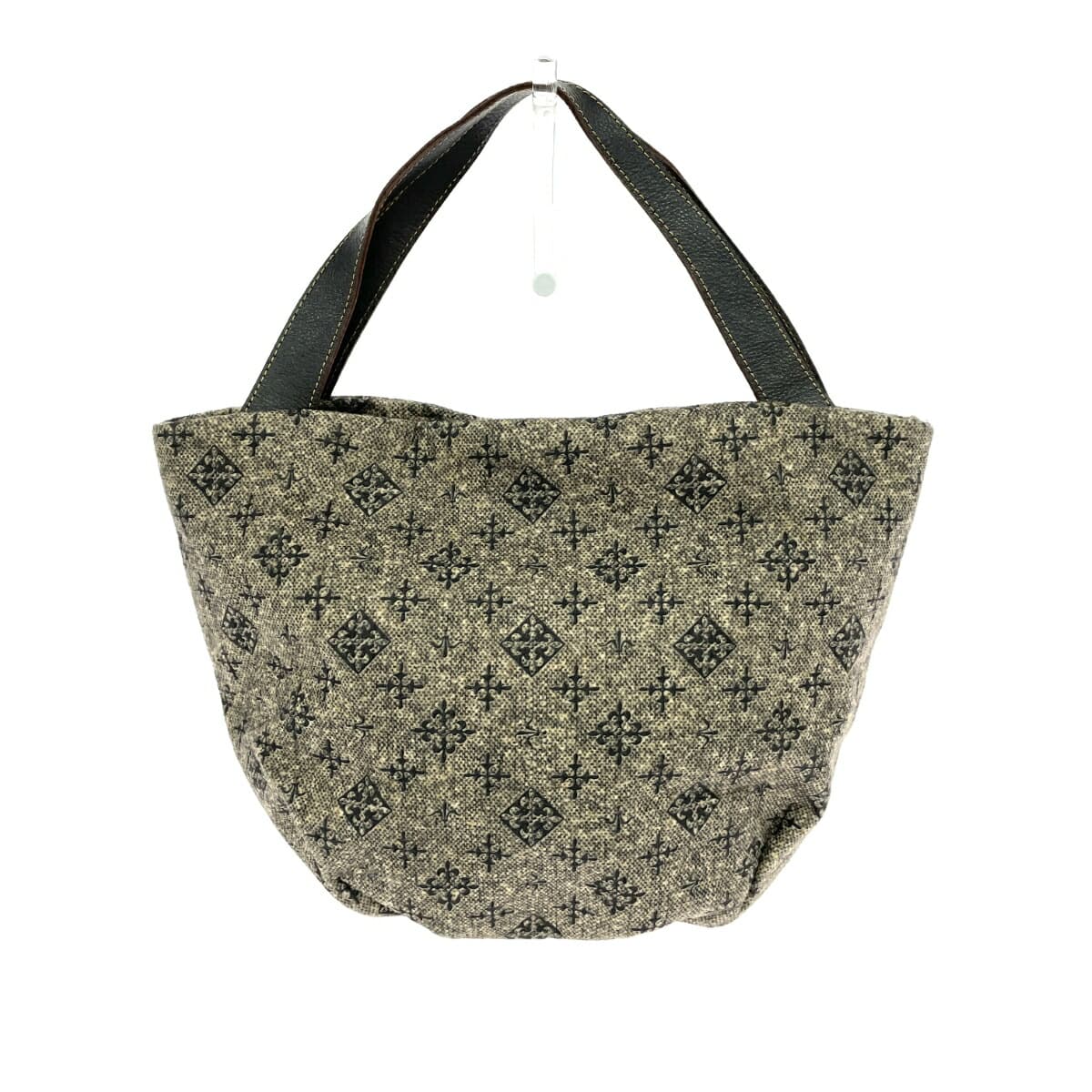 Russet Rassit handbag in good condition, felt × leather, brown, for women