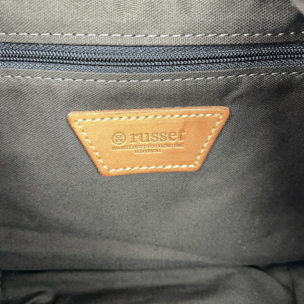 Russet Rassit handbag in good condition, felt × leather, brown, for women 7