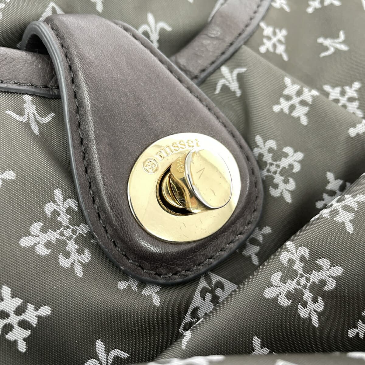 russet LACIT handbag monogram nylon brown ladies 9