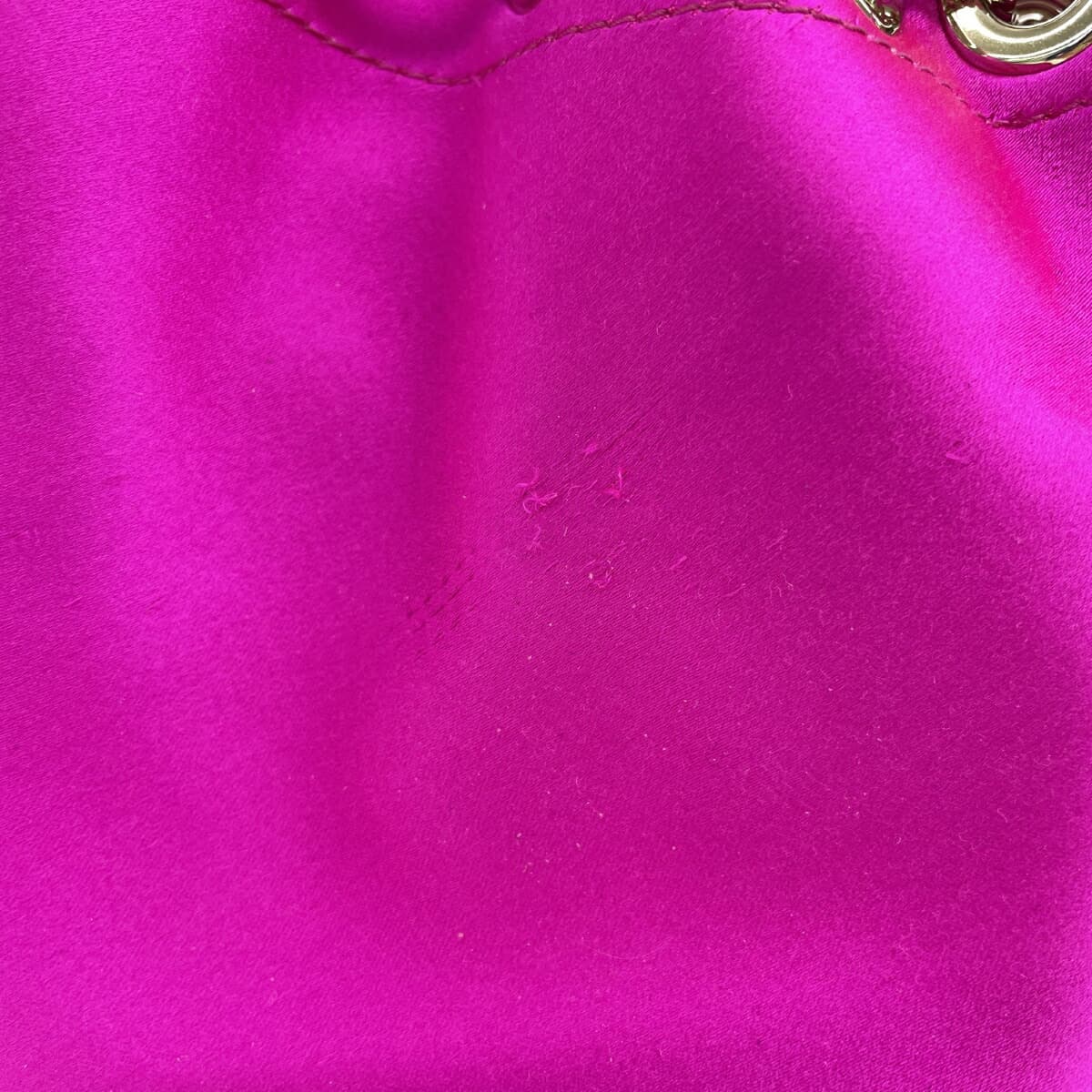 JIMMY CHOO Bonbon Satin Bijou Drawstring Bag Pink Ladies 9