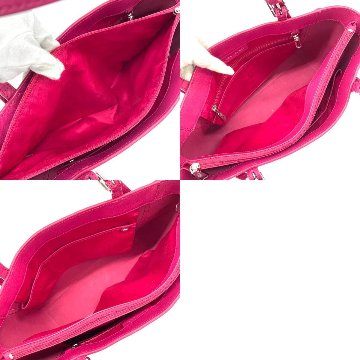 TORYBURCH Tory Burch tote bag in good condition, leather, pink, for women 7