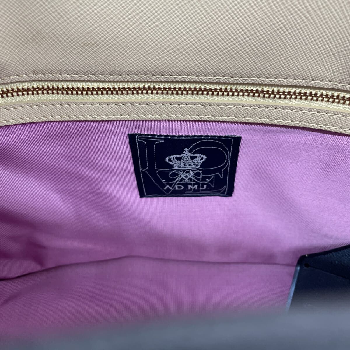 A.D.M.J (Accessoires De Mademoiselle) Accessoires De Mademoiselle Jap Tote Bag Leather Navy Women's 7