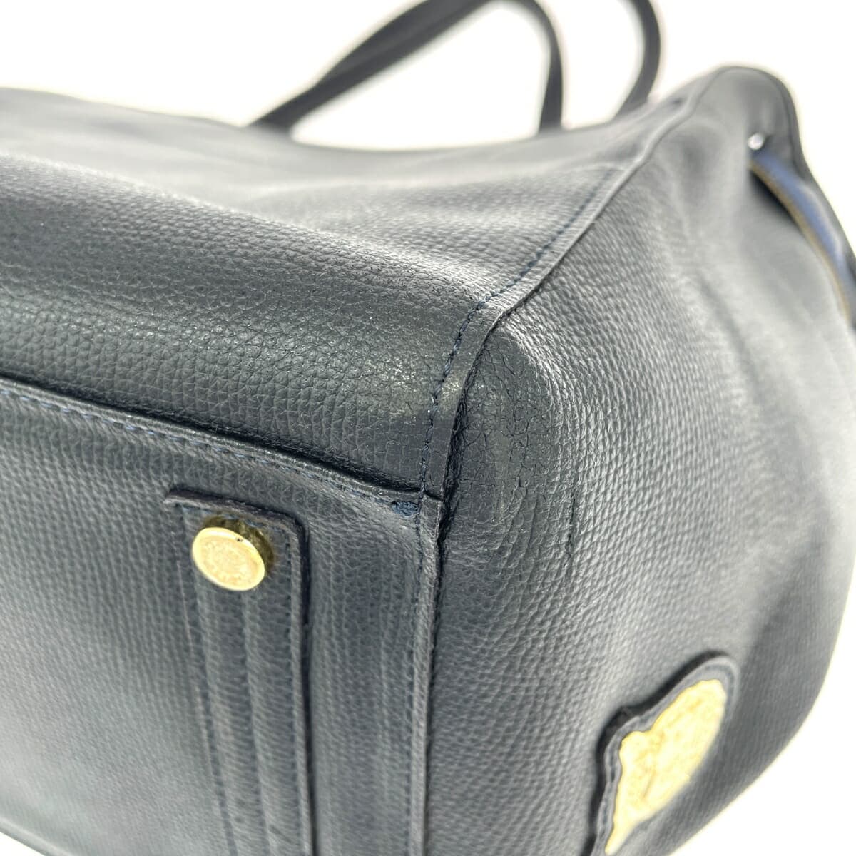 A.D.M.J (Accessoires De Mademoiselle) Accessoires De Mademoiselle Jap Tote Bag Leather Navy Women's 9