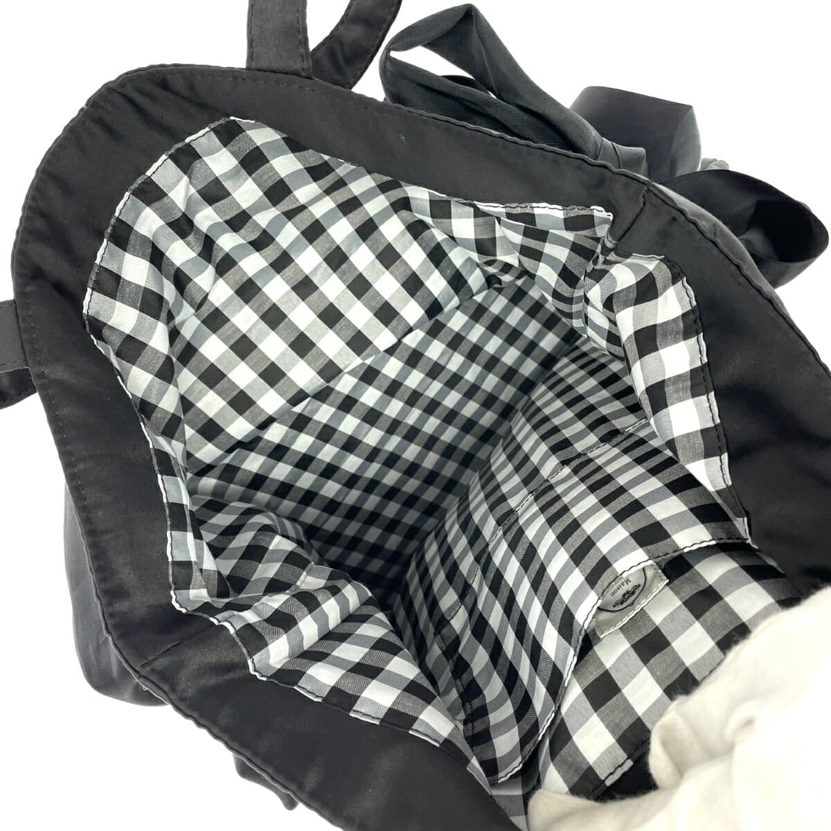 Maison de FLEUR Maison de FLEUR × Kuromi Drawstring Tote Bag Good Condition Nylon Black Women's 7