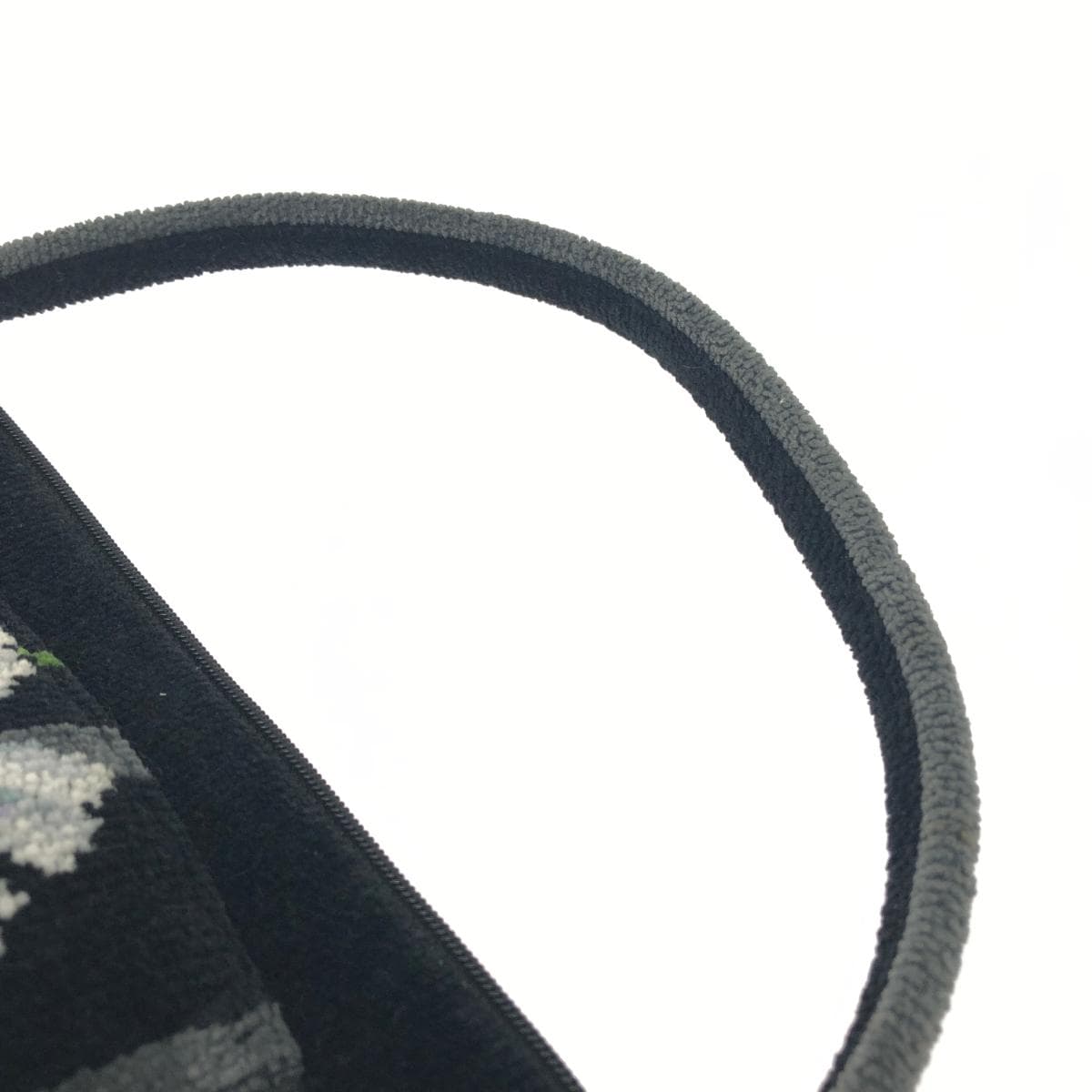 FEILER Handbag Floral Pattern / Chenille Weave Black Ladies 5