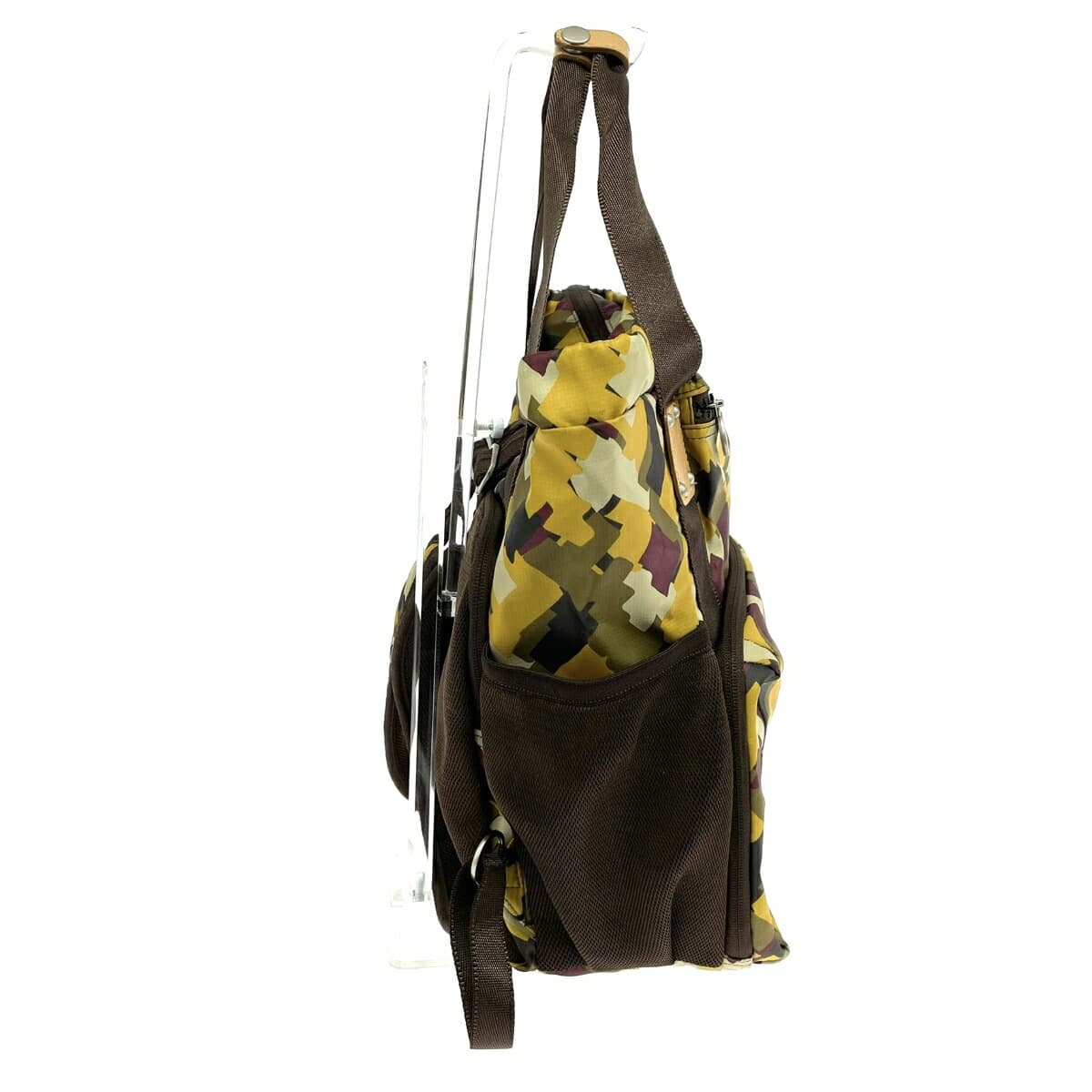 Kanana Project 2WAY Backpack, All-over Pattern, Nylon, Yellow, Women's 2