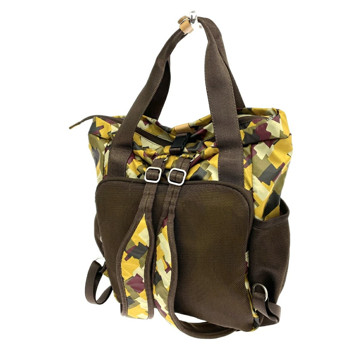 Kanana Project 2WAY Backpack, All-over Pattern, Nylon, Yellow, Women's 3