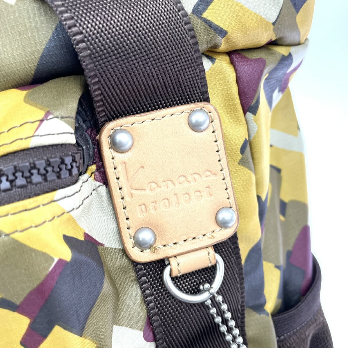 Kanana Project 2WAY Backpack, All-over Pattern, Nylon, Yellow, Women's 7