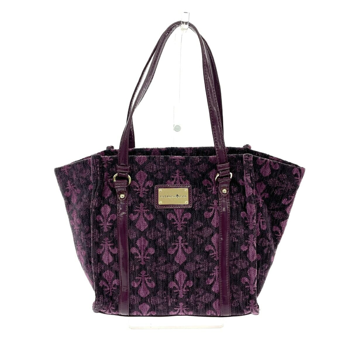 PATRICK COX Tote Bag, Lily Pattern, Pile Fabric, Purple, Ladies