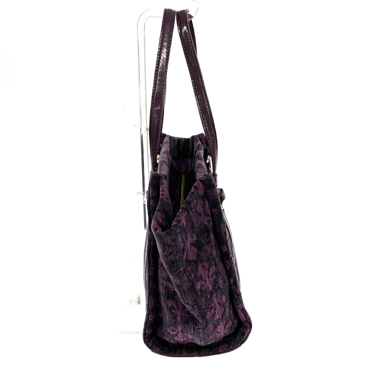 PATRICK COX Tote Bag, Lily Pattern, Pile Fabric, Purple, Ladies 2