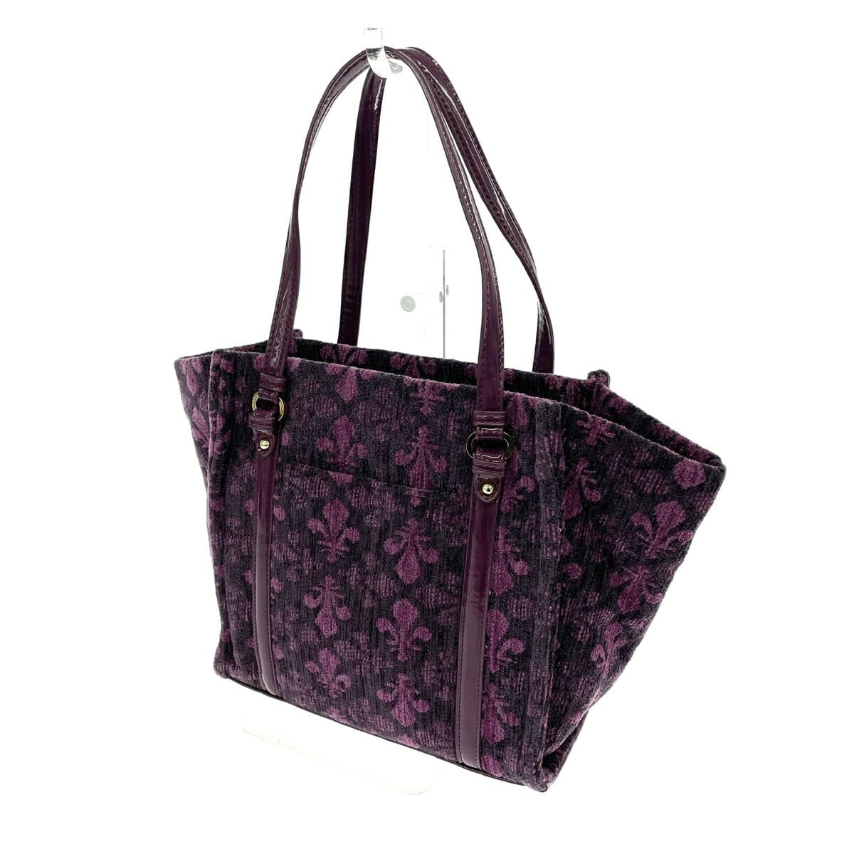 PATRICK COX Tote Bag, Lily Pattern, Pile Fabric, Purple, Ladies 3