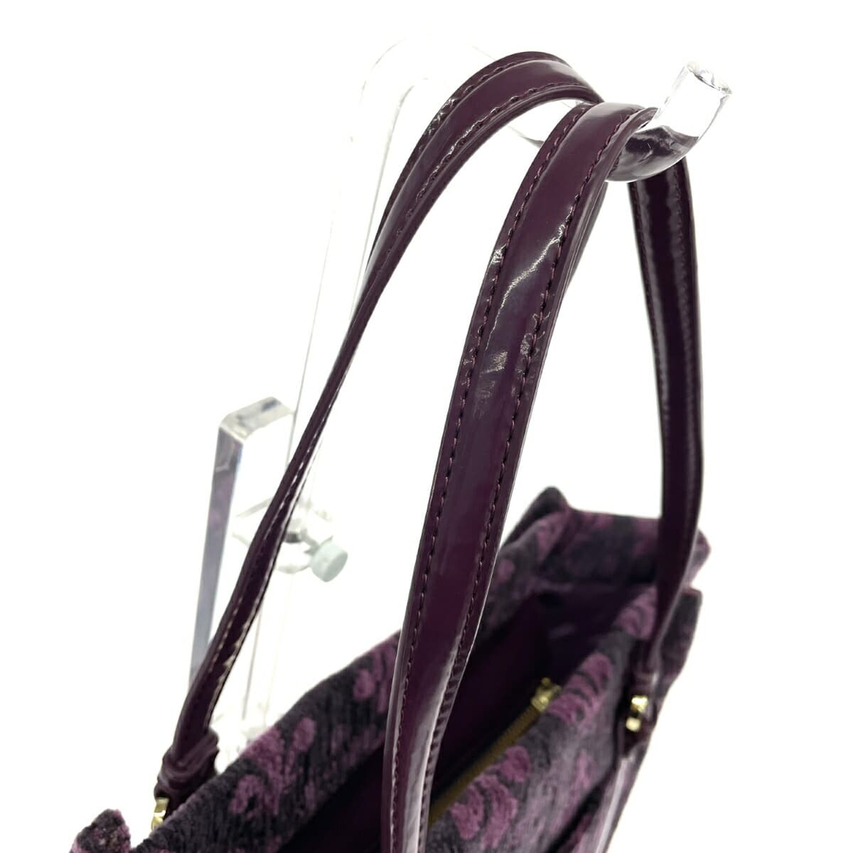 PATRICK COX Tote Bag, Lily Pattern, Pile Fabric, Purple, Ladies 4