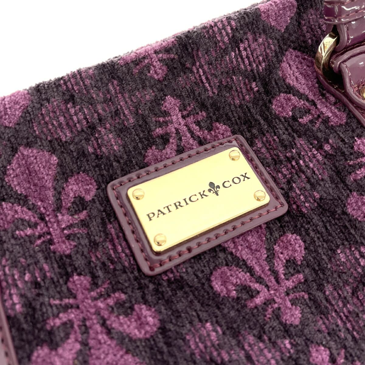 PATRICK COX Tote Bag, Lily Pattern, Pile Fabric, Purple, Ladies 6