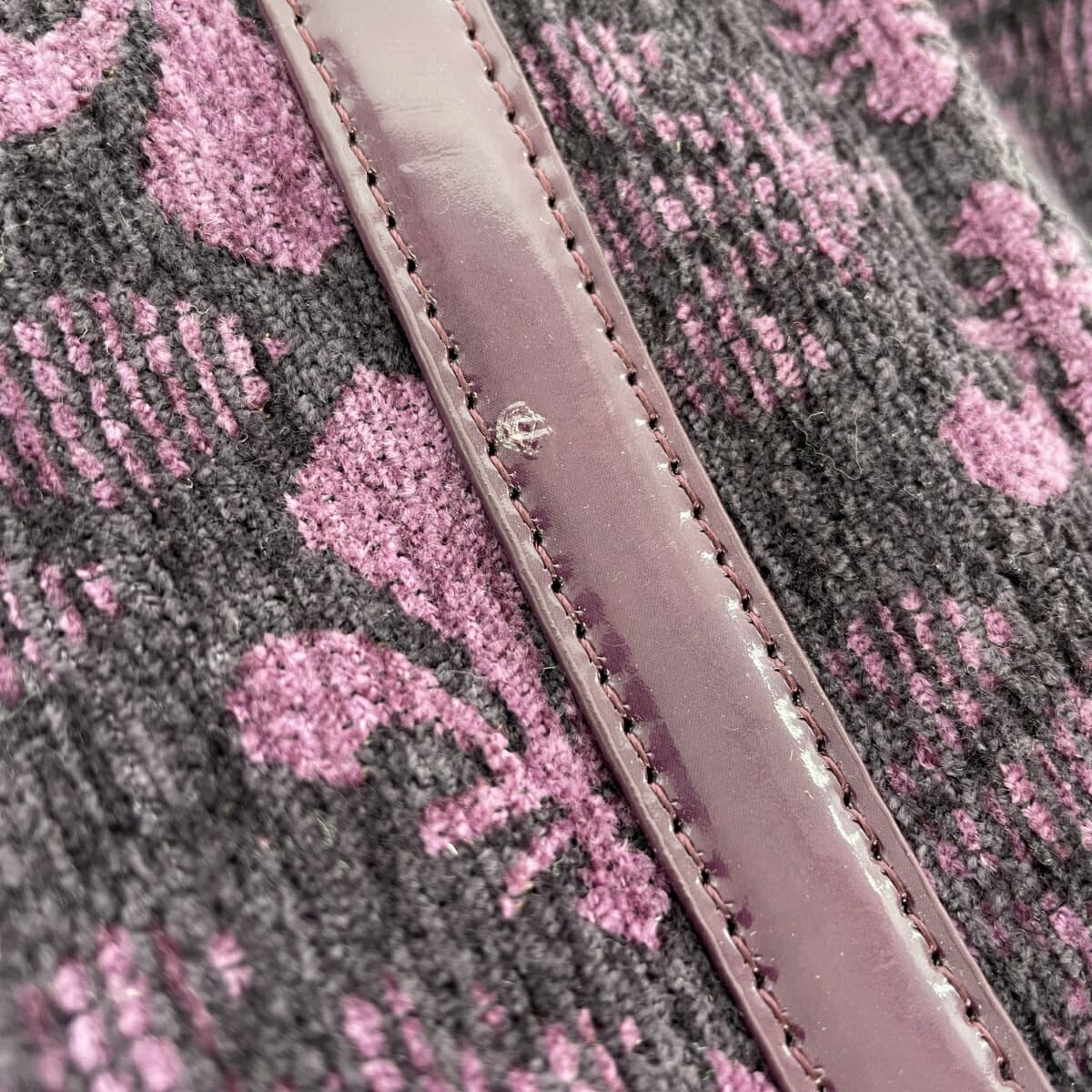 PATRICK COX Tote Bag, Lily Pattern, Pile Fabric, Purple, Ladies 9