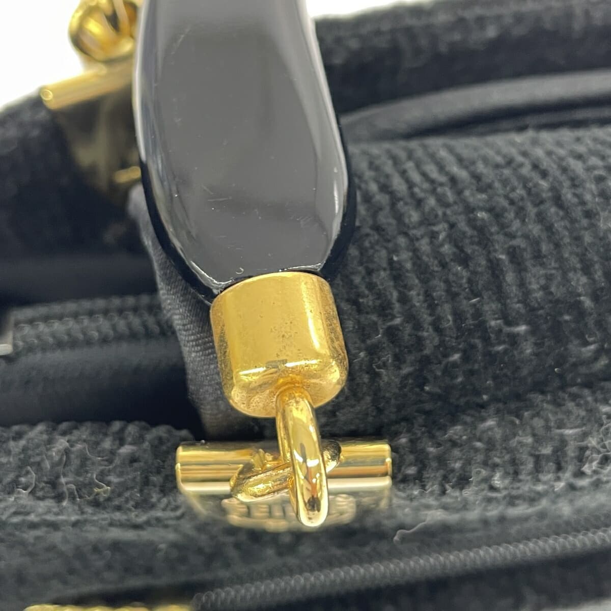 FEILER Handbag Prague Handle Poppies Chenille Weave Black Ladies 9