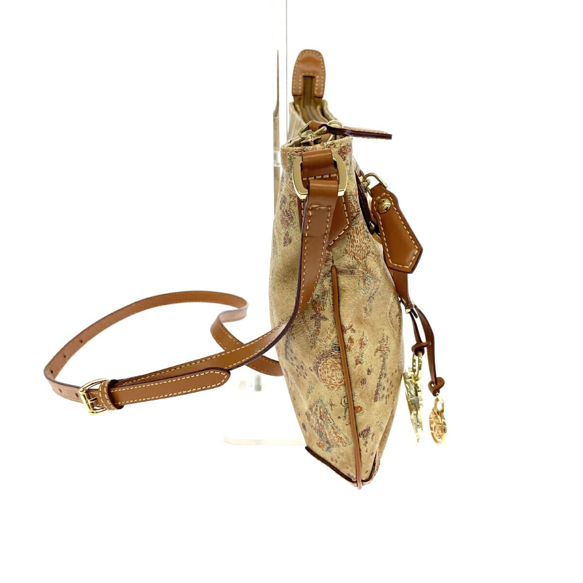 PIERO GUIDI Piero Guidi Shoulder Bag Like New Magic Circus PVC Beige Women's 2