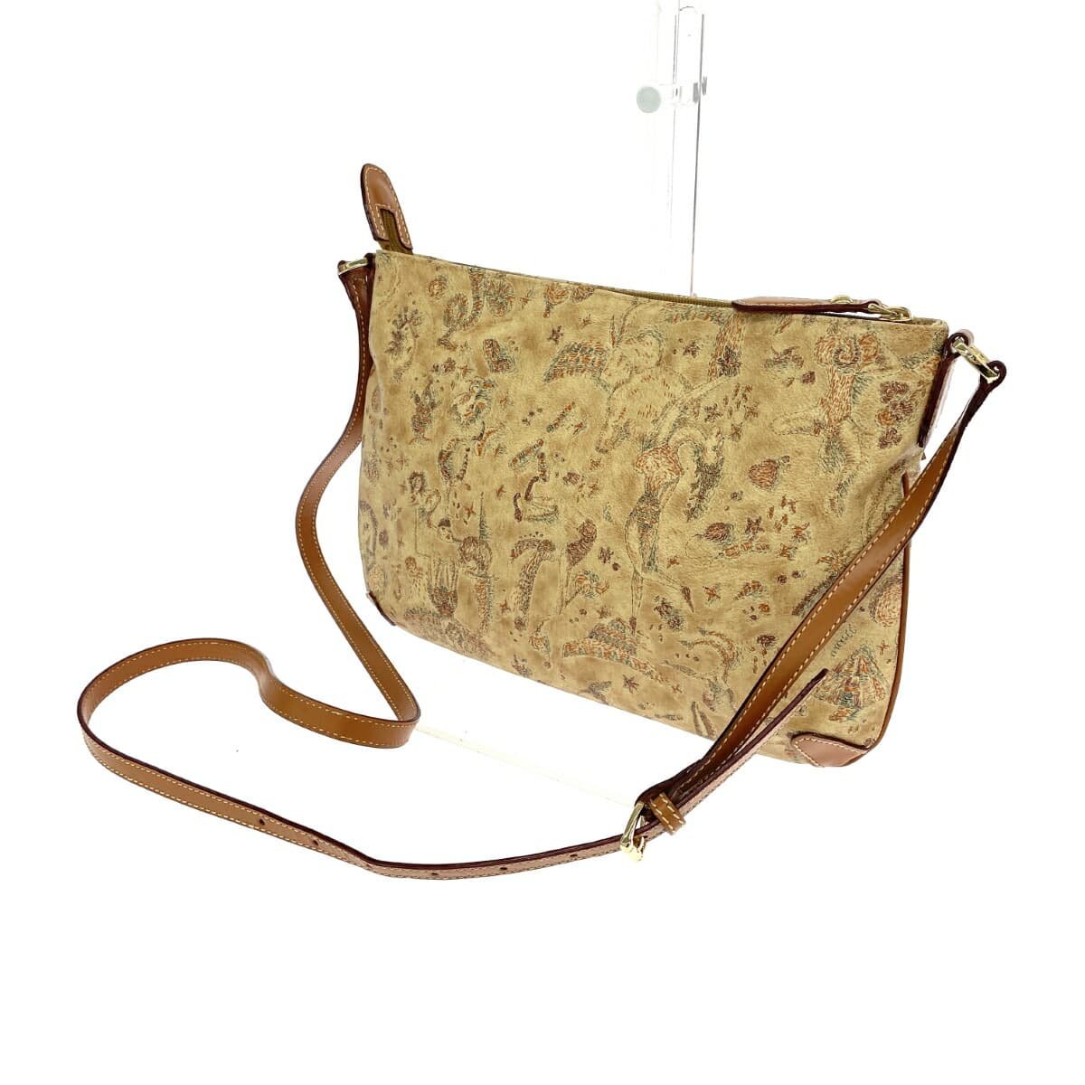 PIERO GUIDI Piero Guidi Shoulder Bag Like New Magic Circus PVC Beige Women's 3