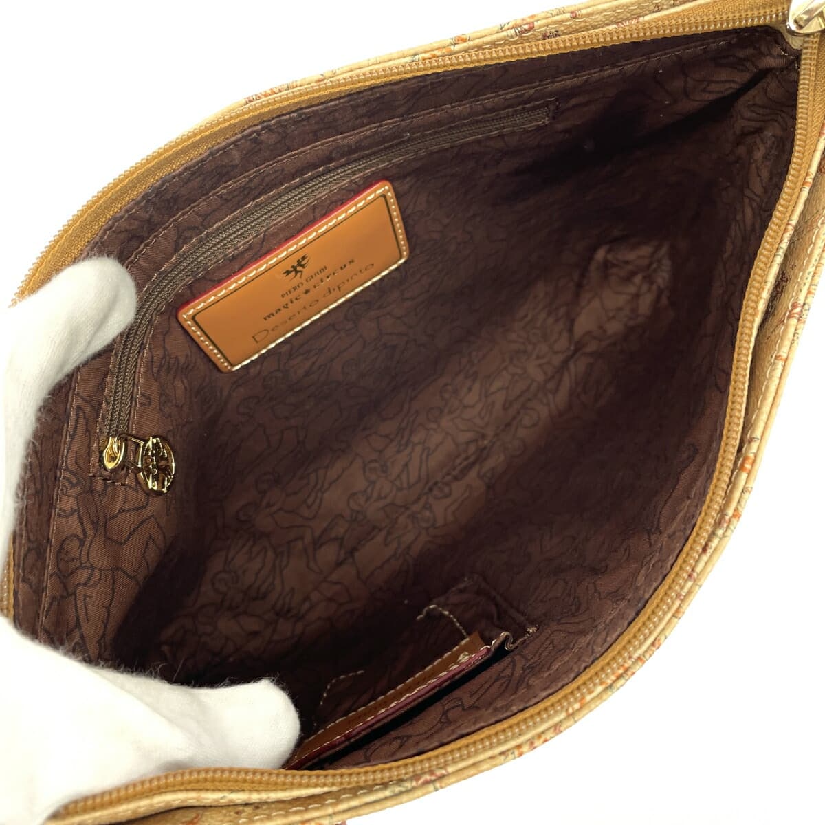 PIERO GUIDI Piero Guidi Shoulder Bag Like New Magic Circus PVC Beige Women's 7