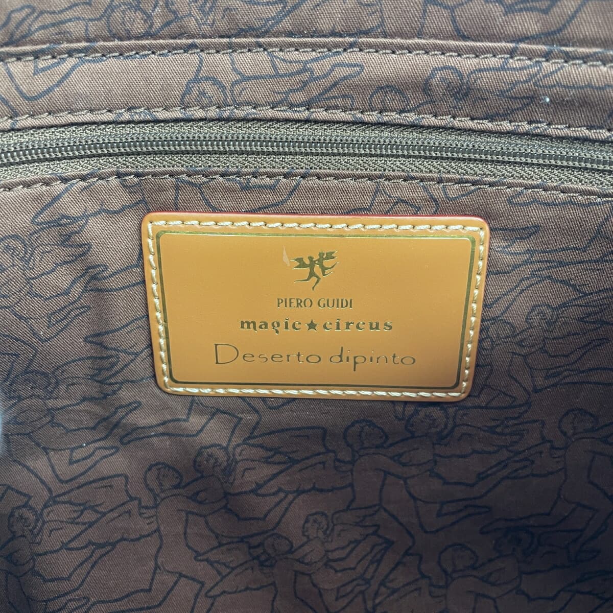 PIERO GUIDI Piero Guidi Shoulder Bag Like New Magic Circus PVC Beige Women's 8