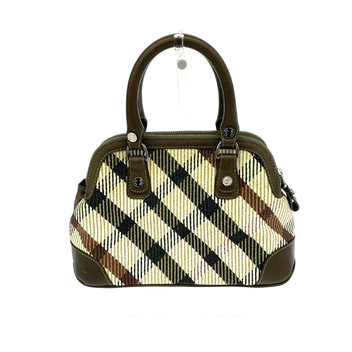 DAKS LONDON Handbag House Check Pattern Canvas Beige Women's